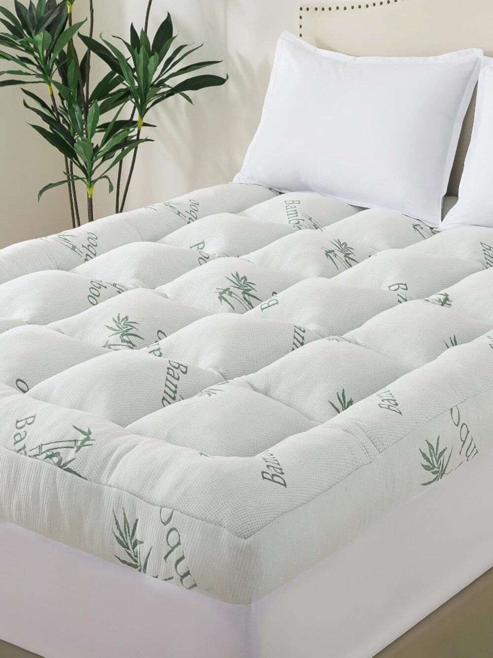 Queen Size 3 Inch Gel Memory Foam Mattress Topper Cooling Bamboo Top